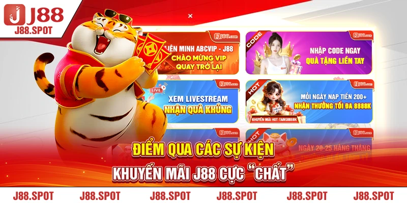 Điểm qua các sự kiện khuyến mãi J88 cực “chất” trong năm 2025 